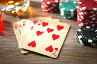 Cards and poker chips
