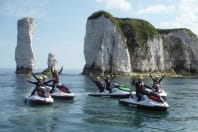 A group enjoying a jet ski safari