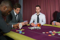 Stags Playing a Poker Game