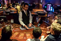 Stag group playing at the casino tables