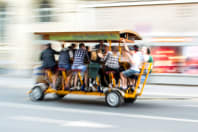 A beer bike driving through Berlin