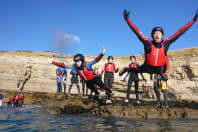 A group coasteering