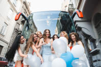 Party Bus Hen Do Stock Image