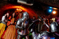 Medieval Banquet - Armoured Knights Fighting