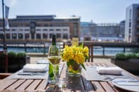 Malmaison Hotel Liverpool table with harbour view