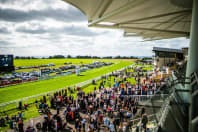 Bath Racecourse race track with spectators