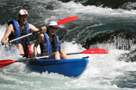 A couple at Mreznica River Kayaking, Huck Finn Adventure Travel