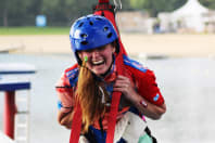 Total Wipeout Netherlands Amsterdam woman laughing