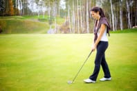 Hen Party playing golf on golf course