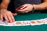 A man playing poker