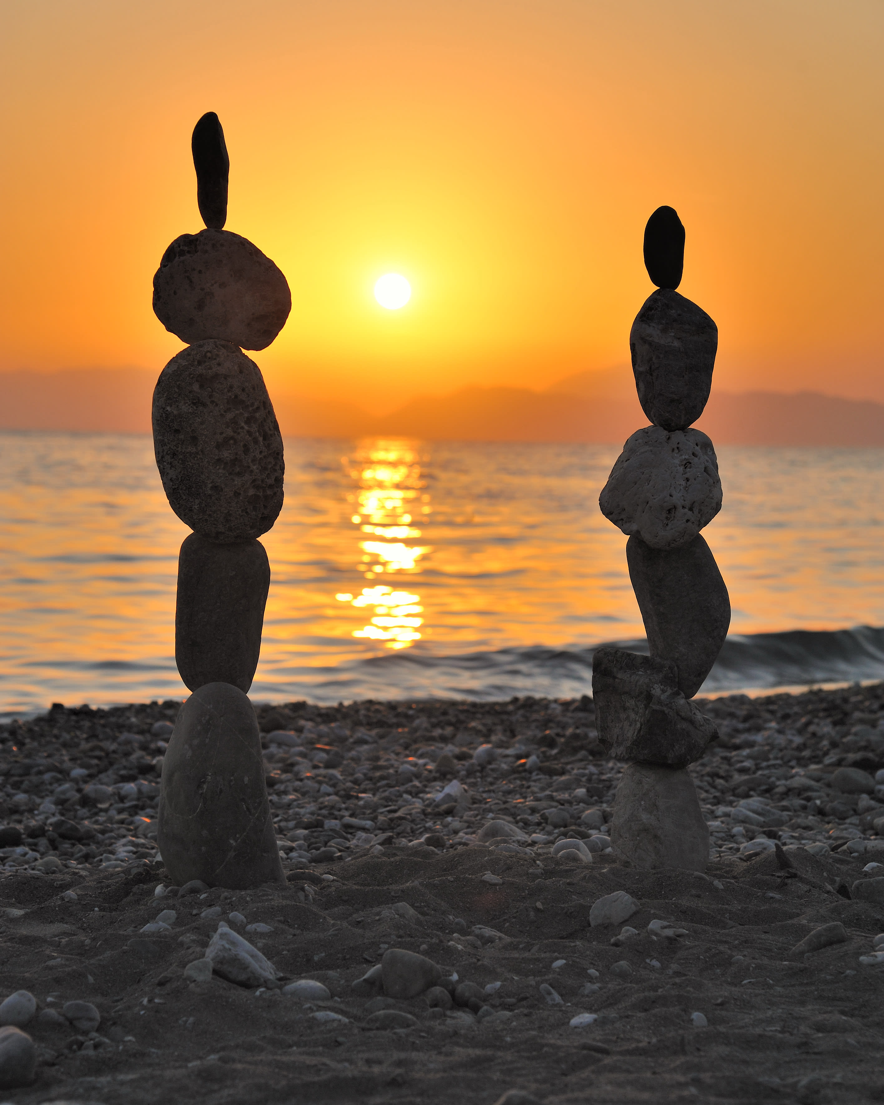 Seaside Art Stone Balancing