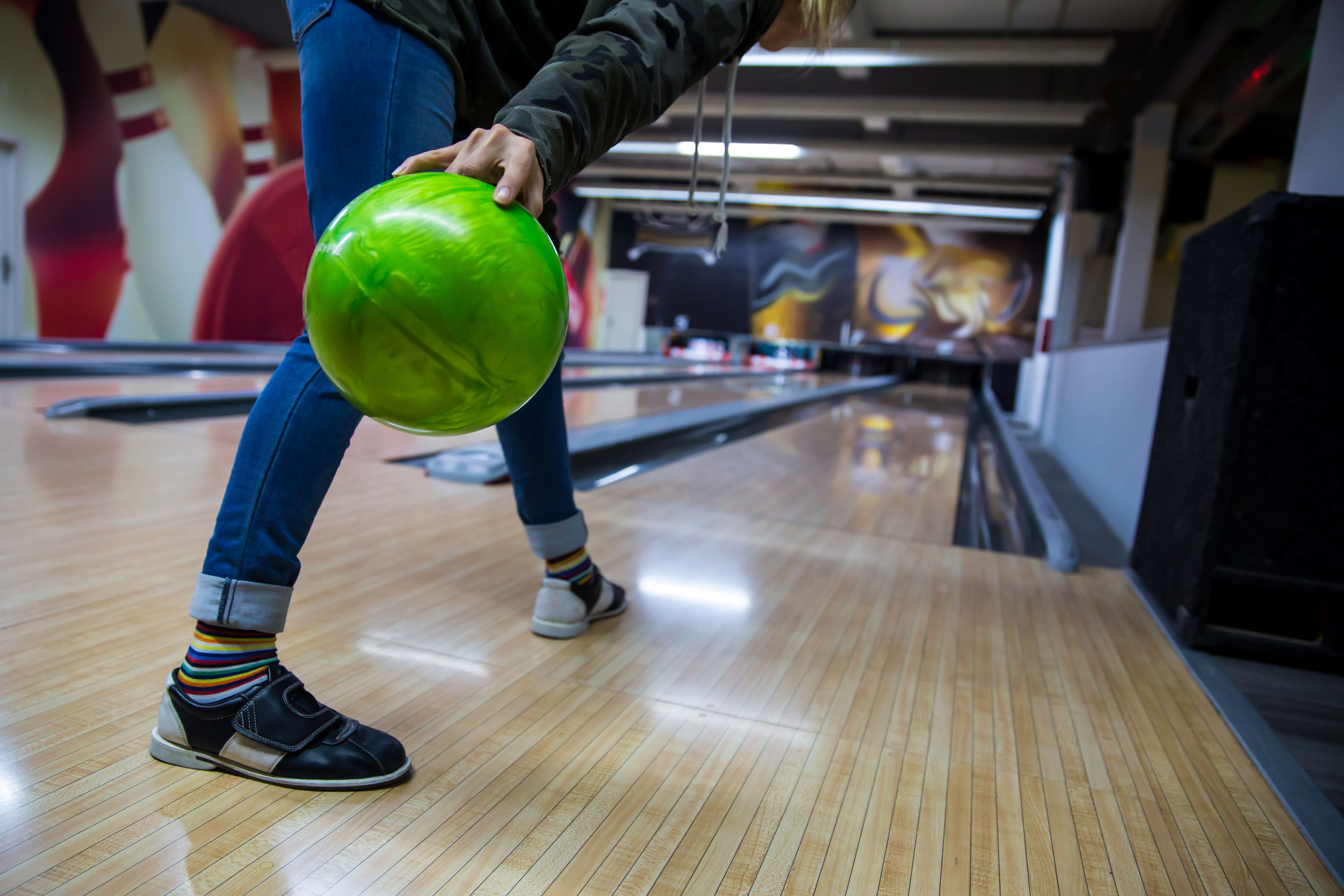 woman at bowling abbey