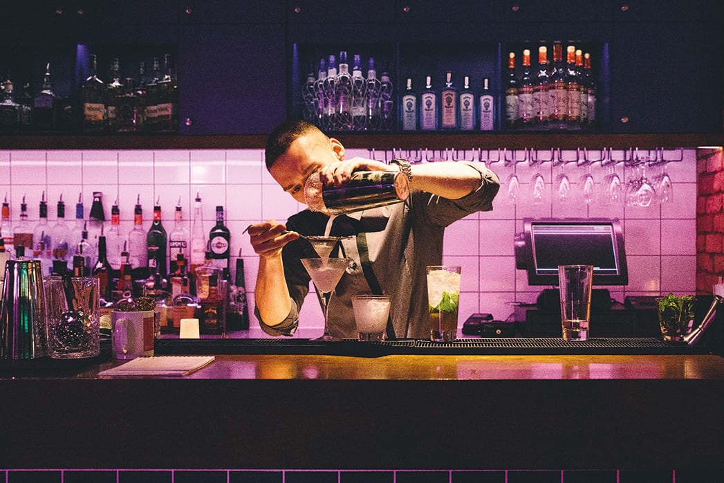 Lucky voice cocktail making