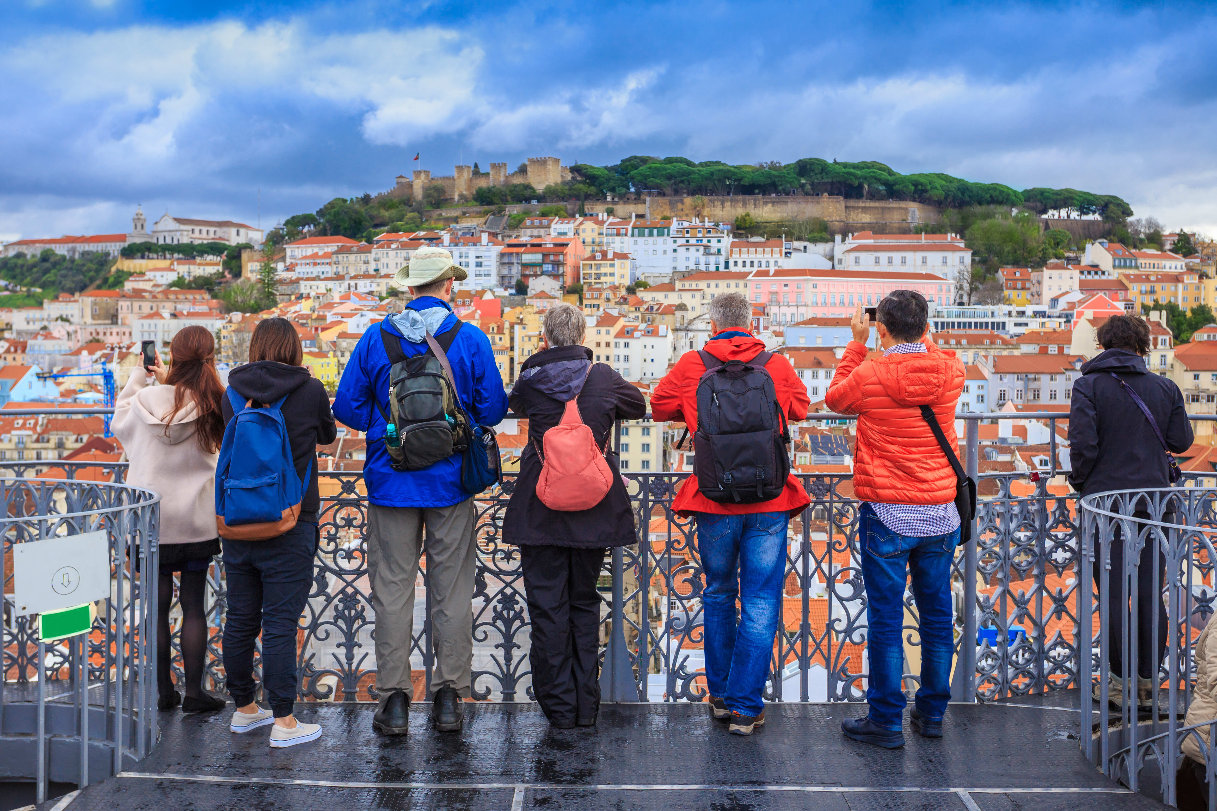 group exploring lisbon