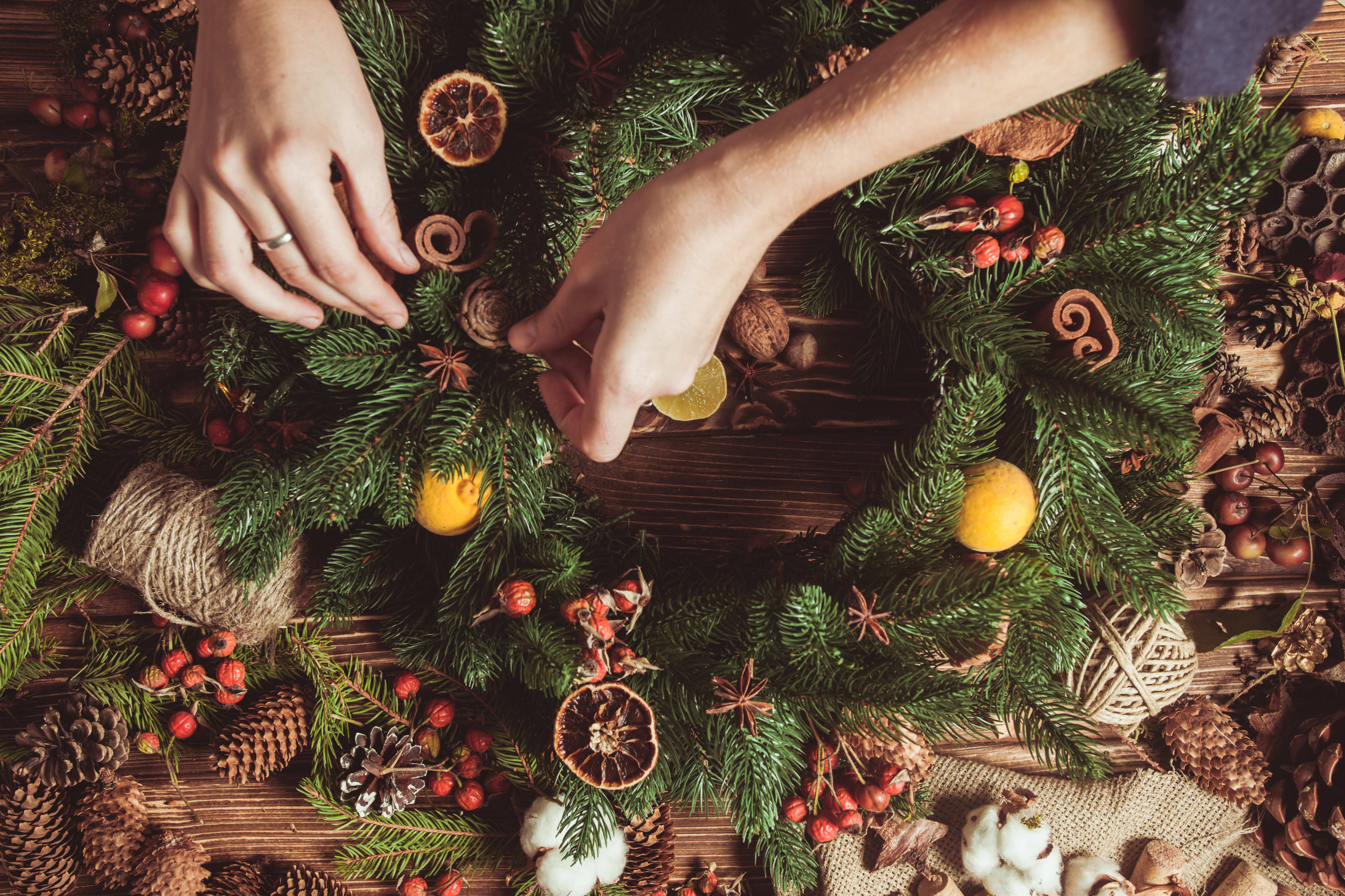 wreath making