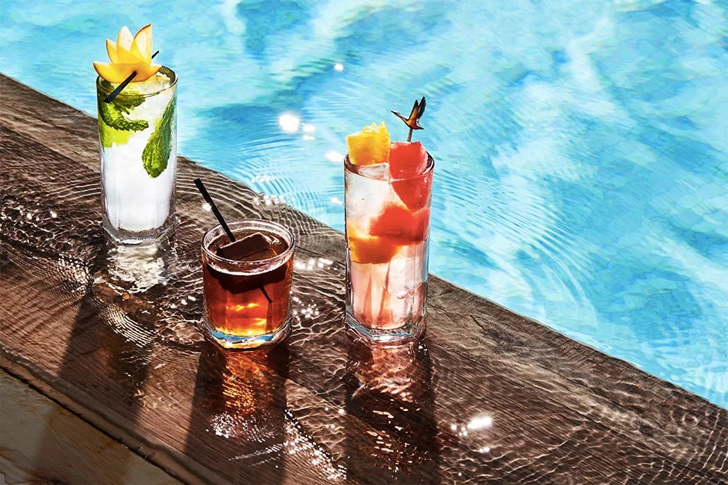 Drinks By Pool
