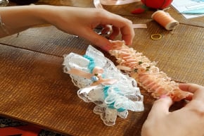 Newcastle Garter Making at a City Centre Venue Hen Do Ideas