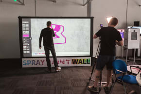 Tenerife Spray Paint Wall Corporate Event Ideas