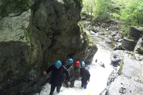 Gorge Scrambling — Stag Do activity in Swansea