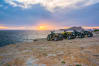 Emove Ibiza trek bikes by sunset