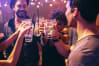 friends drinking in nightclub