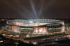 Emirates Stadium skylights at night