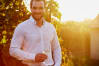 Man Wine Tasting in Vineyard