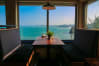 St Christophers Inn Newquay  - bar table and beach