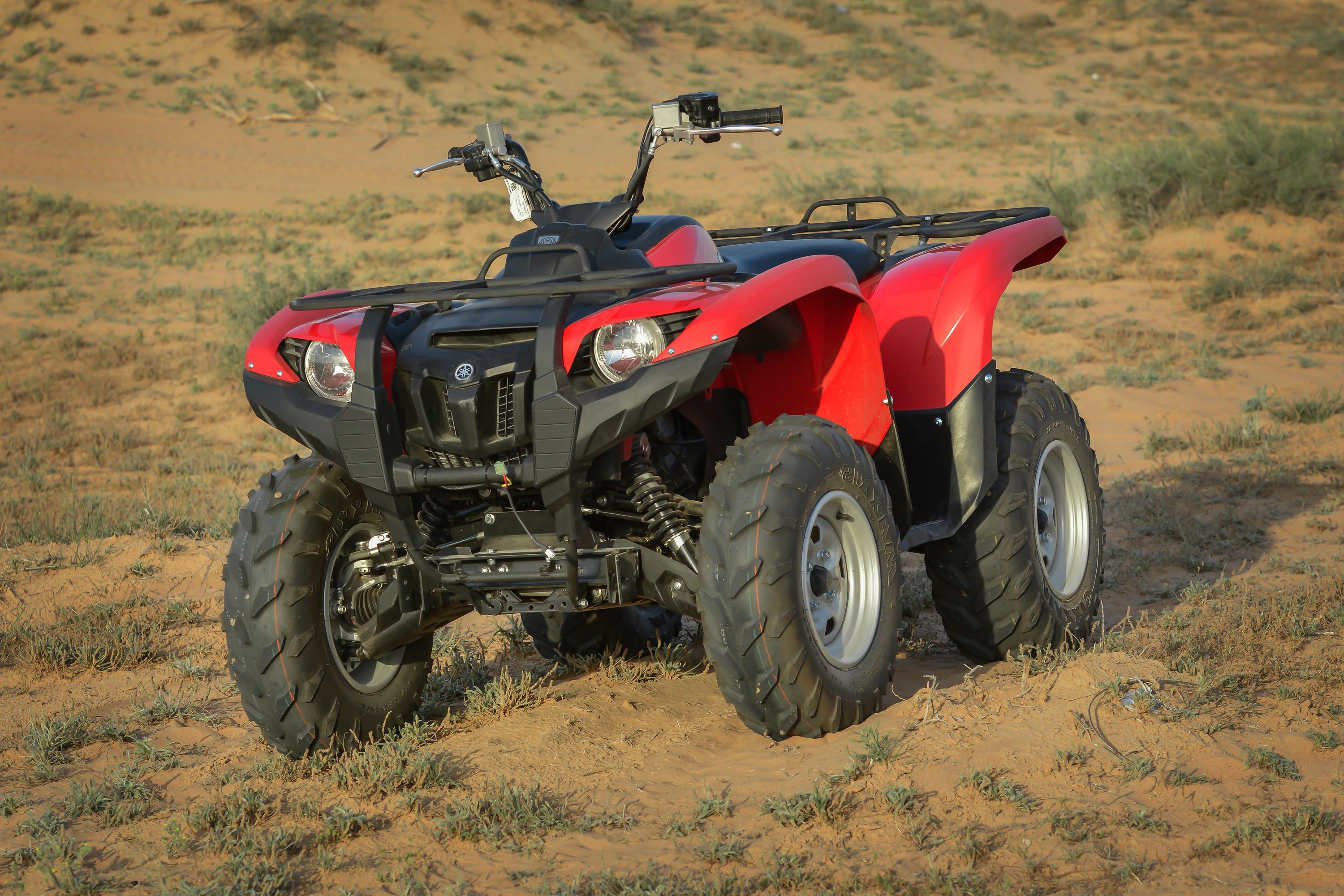 Yamaha Grizzly Quad Bike - Flipped