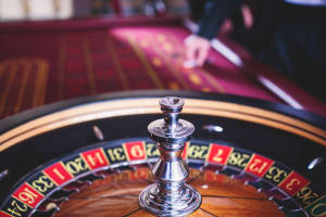 Casino night roulette table