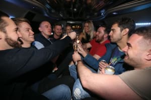 budapest limousines Group cheering beers