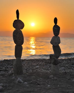 Seaside Art Stone Balancing