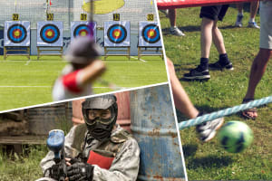 multi activity day archery paintball and human football