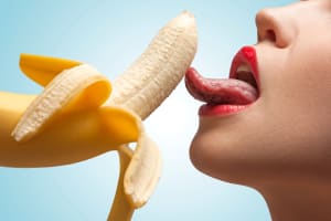 Seduction Girl with Banana