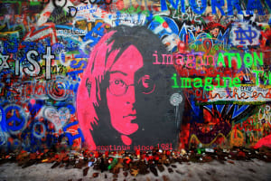 **EDITORIAL USE ONLY** Lennon Wall Prague