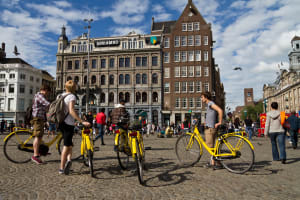 A cycle tour in Amsterdam