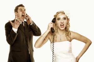 Angry Bride and Groom- How I Survived My Wedding: Stress