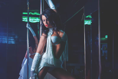 Stripper in a lap dancing club