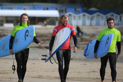 A GROUP OF SURFERS