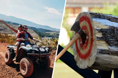 axe throwing and quad biking