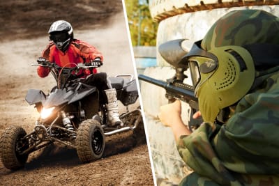 quad biking and paintballing
